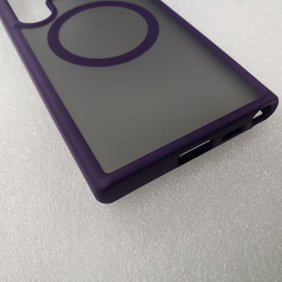 Torras Magnetic Samsung Galaxy S24 Ultra Case, MagSafe, Shockproof Purple Matte - Picture 9 of 12